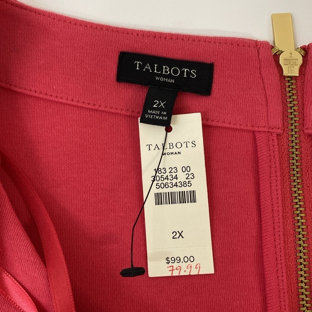 Talbots 2X Dress Short Sleeve Boat neck - Picture 6 of 9